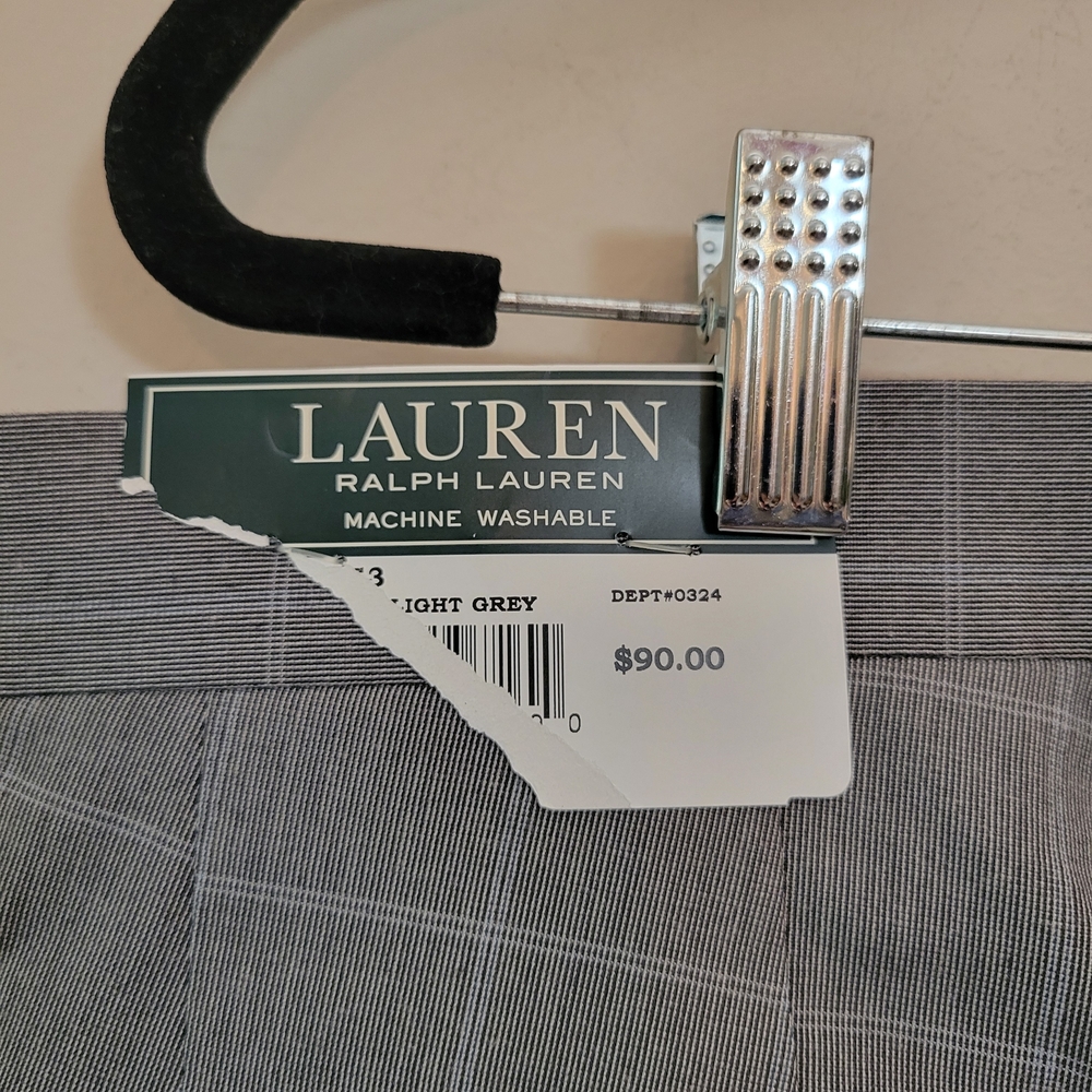 Ralph Lauren Men's Gray Windowpane Pant - Picture 4 of 7